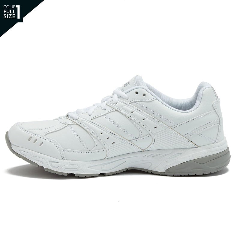 Avia Avi-Union II Non Slip Shoes for Women - Lace Up Comfort Women's Work or Walking Sneakers - White/Chrome Silver, 8 Medium - Image 3